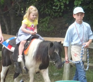 The pony was a rescue. The little girl wishes she were rescued by a pony farm.